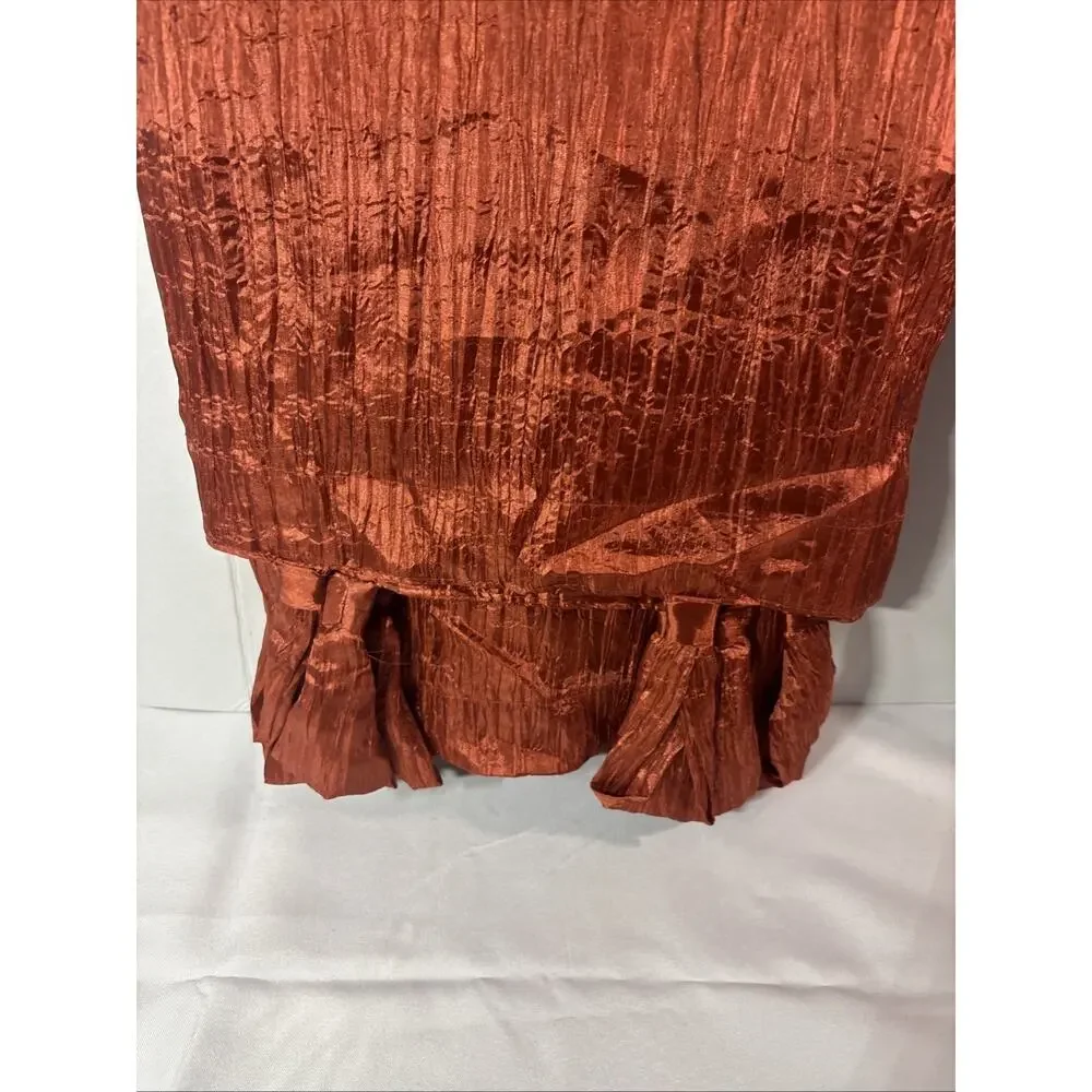 Kirkland's Home Crushed Satin Tab Top Window Panels Set of 2 50x84 Brick Rust